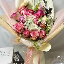 Rose Bouquet-氣質12朵進口玫瑰鮮花花束