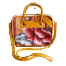 法國奢侈名牌 BALENCIAGA 仿枕頭袋花卉印花斜挎包編織手柄有瑕疵