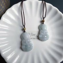 天然緬甸玉翡翠 觀音 菩薩 禮物 玉墜 項鍊 吊飾 保平安 健康佛像