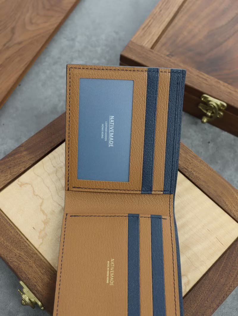 Nativemade 短銀包 法國山羊皮 男裝 短夾 錢包 錢夾