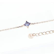 菱形堇青石925純銀手鍊(銀/玫瑰金)