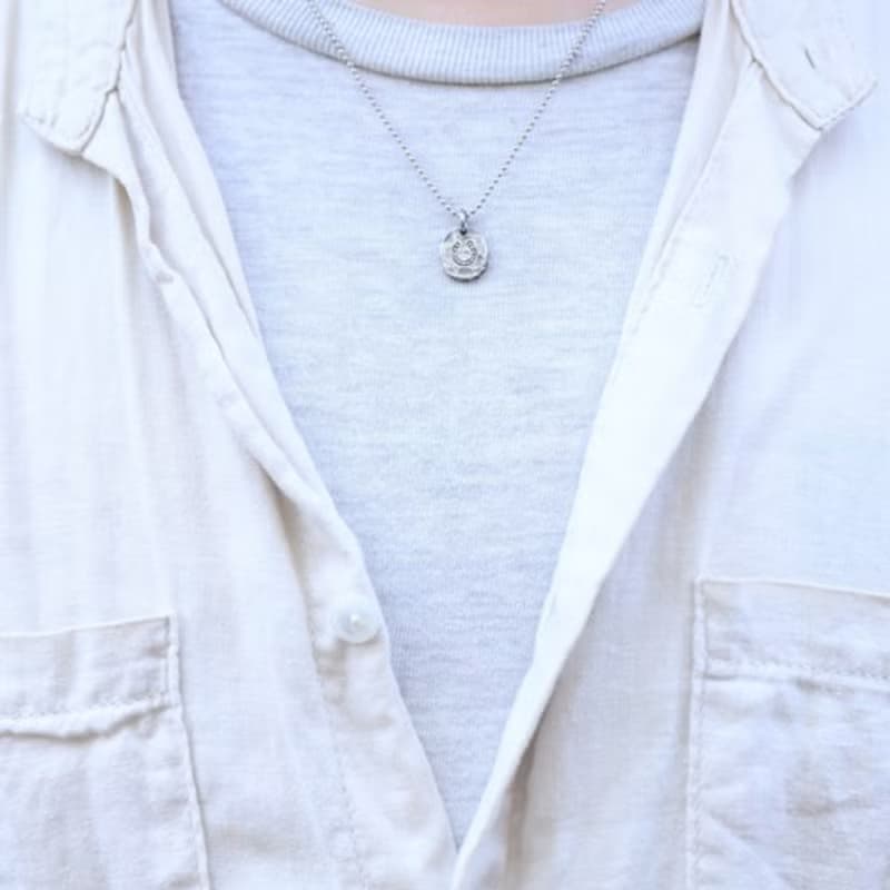 錫×銀項鍊 已蓋章的錫項鍊 Horus