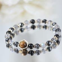 黑曜石 黑髮晶 拉長石 虎眼石 健康招財 避邪防小人 水晶手鍊