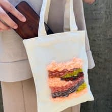 【材料包】手作梭織 毛感手提帆布包  |  附材料包 紙本說明書