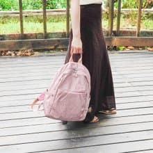 (櫻花粉)輕盈紙感甜美系休閒旅行後背包(大款)33571