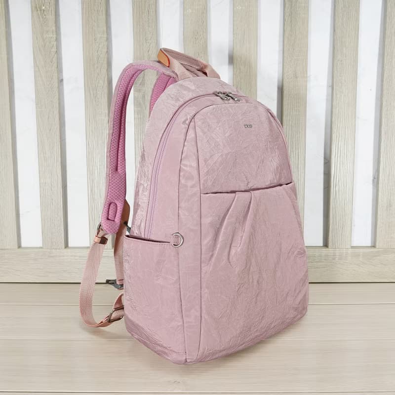 (櫻花粉)輕盈紙感甜美系休閒旅行後背包(大款)33571