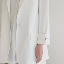 Embroidered Logo Split Back Blazer