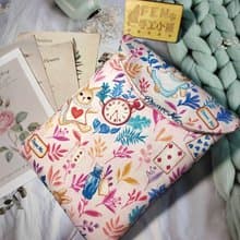 彩色噴墨系列-粉愛麗絲兔電子書平板套-電子書保護套-7.8吋收納袋