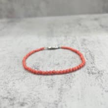 天然珊瑚手鏈 沙丁圓珠2.5 ~ 3mm 串珠手鍊