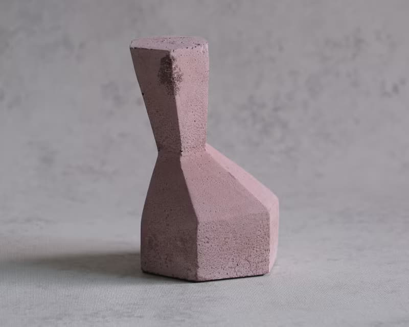 Concrete Bookend Hexagon Nutmeg Sold as a single