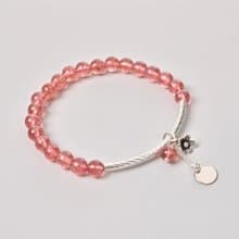 銀河律動系列 | 草莓晶 / 天河石  / 紫鋰輝 / 硨磲 純銀手鍊