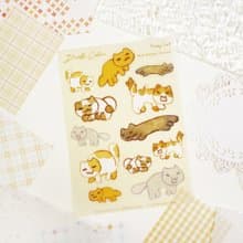 【搞笑貓貓】水彩插畫 和紙貼紙 手帳 可愛 貓咪 炸毛貓 動物