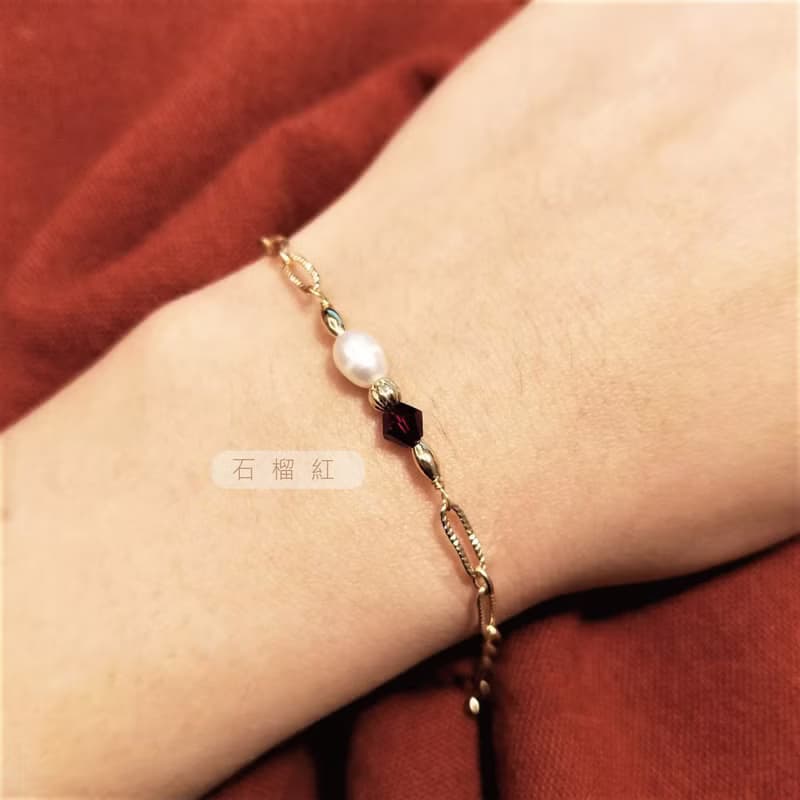 │輕奢│法式宮廷風 • 天然珍珠 • 手鍊 • 14K注金 • 14kgf