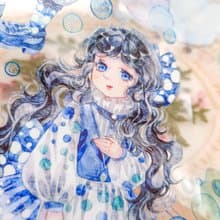 GL1230 靛青藍寶The little girl in blue dots  / 紙膠帶