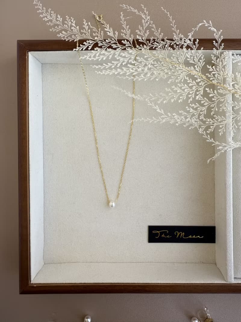 【精緻禮盒】天然淡水珍珠項鍊 純銀鍍金S925－夜曲 #18KGF 氣質