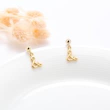 【Angel & Me】愛在 一起 & and s925 純銀 厚鍍 24k金 一對 耳環