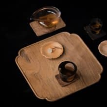 葵口盤 緬甸柚木 原木