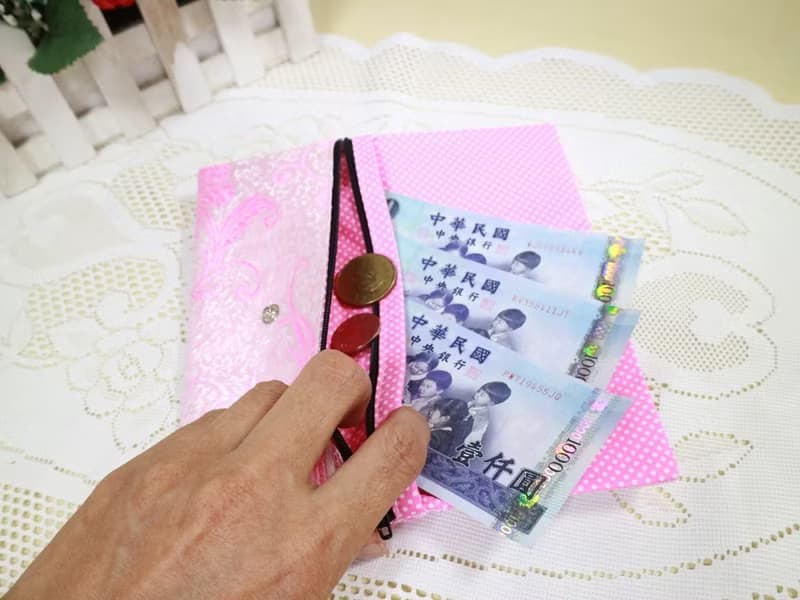 織錦繡鍛花 布 長夾 拉鍊錢包 萬用包 收納包 紅包袋 口罩收納袋
