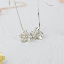 杜鵑花 | 純銀耳環 女款 花朵 手工銀飾 情人禮物