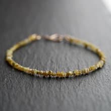 原石イエローダイヤモンドのブレスレット
