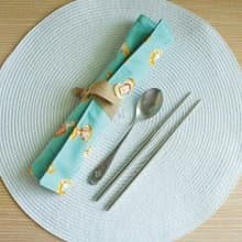 Lovely日本布【動物麵包捲軸餐具袋、綠】工具袋、筆袋【裡防水】