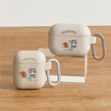 湯姆貓與傑利鼠一起喝飲料強悍防摔AirPods保護套