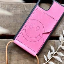 SMILE FACE 咭位斜背手機殻 皮革材料包 iPhone15 XR 好好縫 DIY
