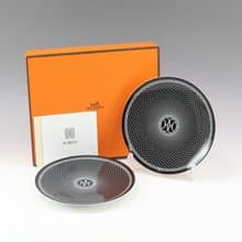 【日本直送】エルメス HERMES アッシュデコ Hデコ 食器 14cm プレート 2枚【未使用】Sランク
