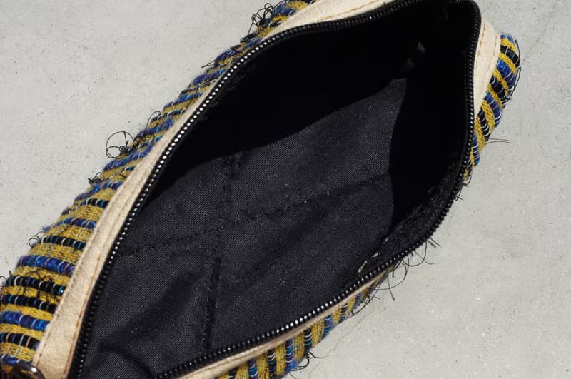 七夕禮物 限量一組 手工編織筆袋 / 收納包 / 筆盒 / 雜物包 / 餐具袋 / 餐具包 - 藍色星辰感 編織 手捻紗麗線筆袋組