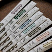 【健康於筷 多巴胺6色】短款1雙入 304不鏽鋼筷子 台灣製