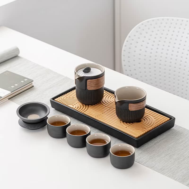 ZESEE|  Black 枯山水茶具組