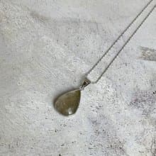 |寶石項鍊系列| 黃髮晶水滴吊墜 (S925純銀x項鍊x鎖骨鍊)