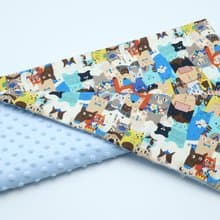 Hush Baby手工樂樂被/四季空調安撫毯(小貓亮亮在哪裡 淺藍)