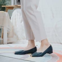 【氣質優雅】MIT氣質淑女鞋。真皮。復古藍7511