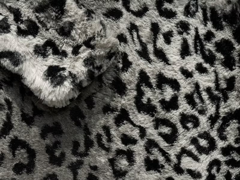 Mist 系列 - 煙跡 * 豹紋 混織毛料 圍巾 連帽圍巾