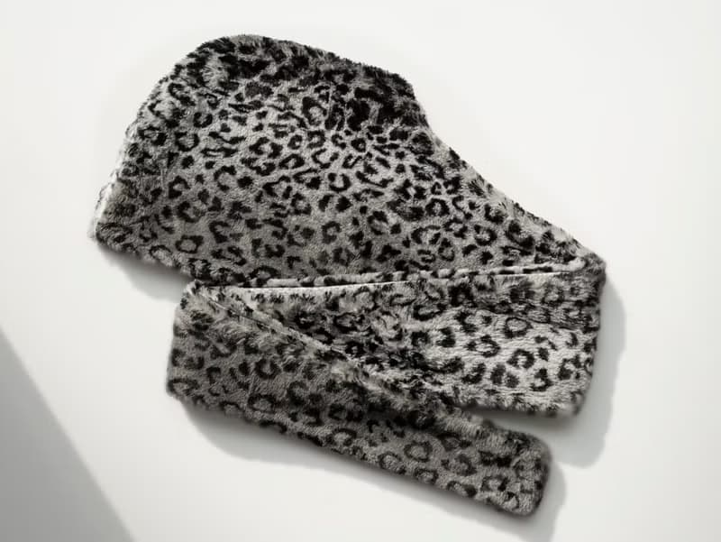 Mist 系列 - 煙跡 * 豹紋 混織毛料 圍巾 連帽圍巾