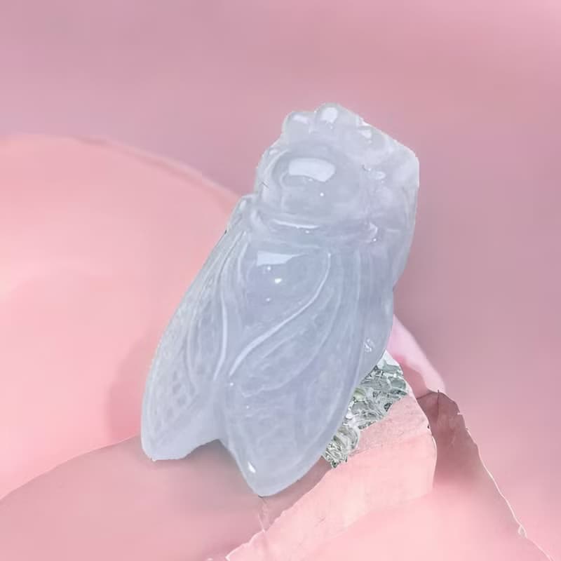 【一鳴驚人】紫羅蘭翡翠玉蟬項鍊 | 天然緬甸玉翡翠A貨 | 送禮
