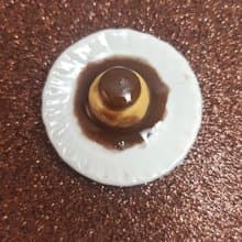 Chocolate pudding Food Miniature Dollhouse collectible decorate