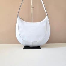 稀有中古包 Loewe淺藍半月復古包 皮革腋下包 側背包 單肩包 古董
