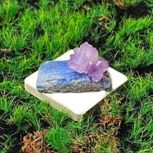 紫晶骨幹晶花 | 藍晶石 | 溝通 表達 觀察力 避邪化煞 招財增智慧