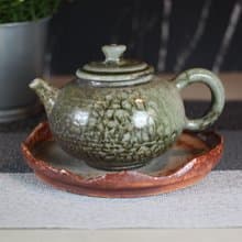 【送禮好物】280ml 柴燒天然落灰 手拉坯茶壺 鶯歌葉敏祥作品