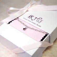 天然誕生石 純銀寶寶手鍊 彌月禮盒 新生兒 兒童銀飾 生日禮物