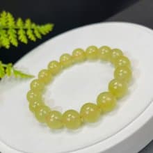 高品質天然澳洲金葡萄石手串冰種透體黃金葡萄石手錬女單圈11mm