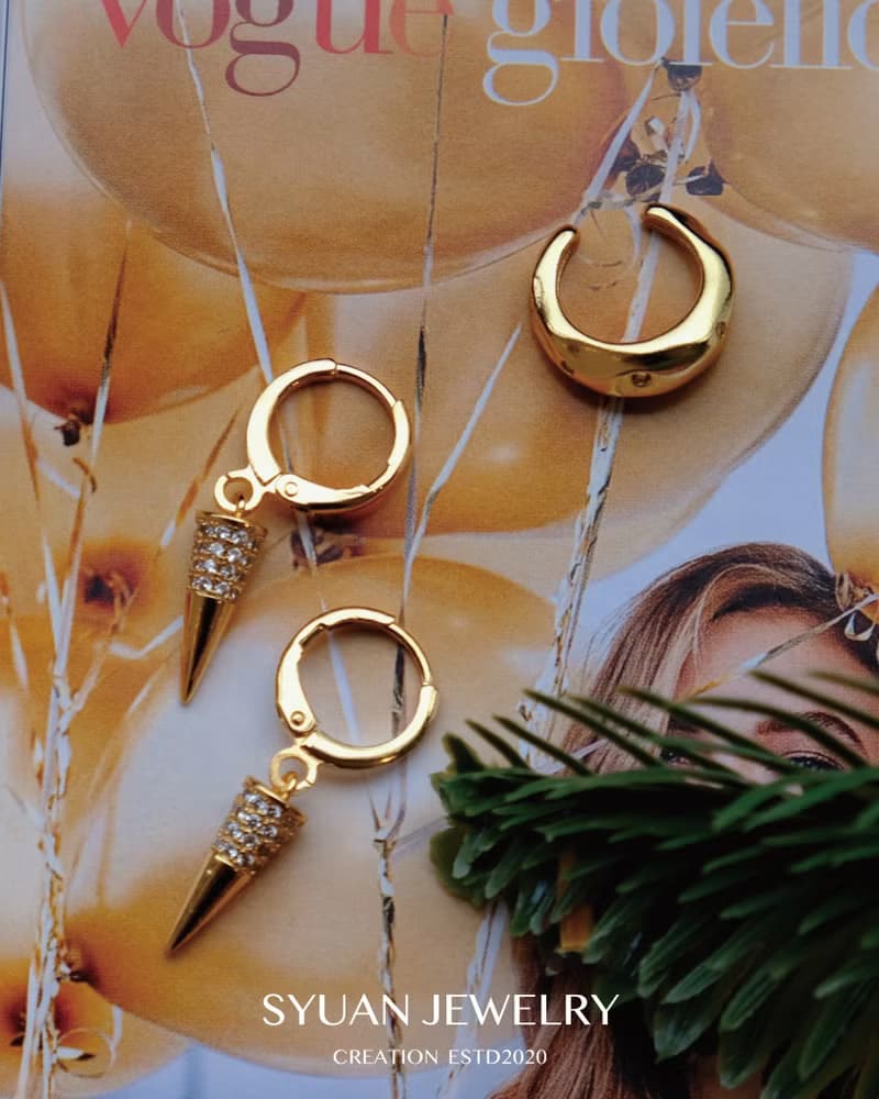 SYUAN JEWELRY | Be yourself — 鍍18K卯丁鋯石耳環