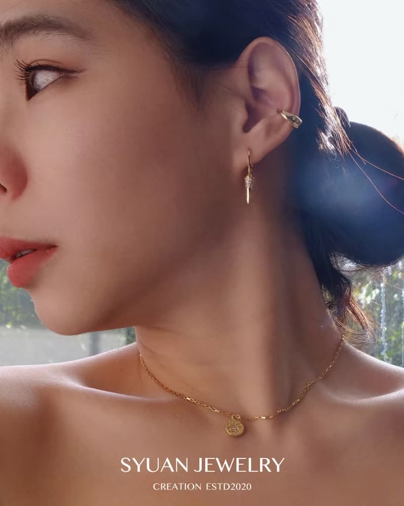 SYUAN JEWELRY | Be yourself — 鍍18K卯丁鋯石耳環