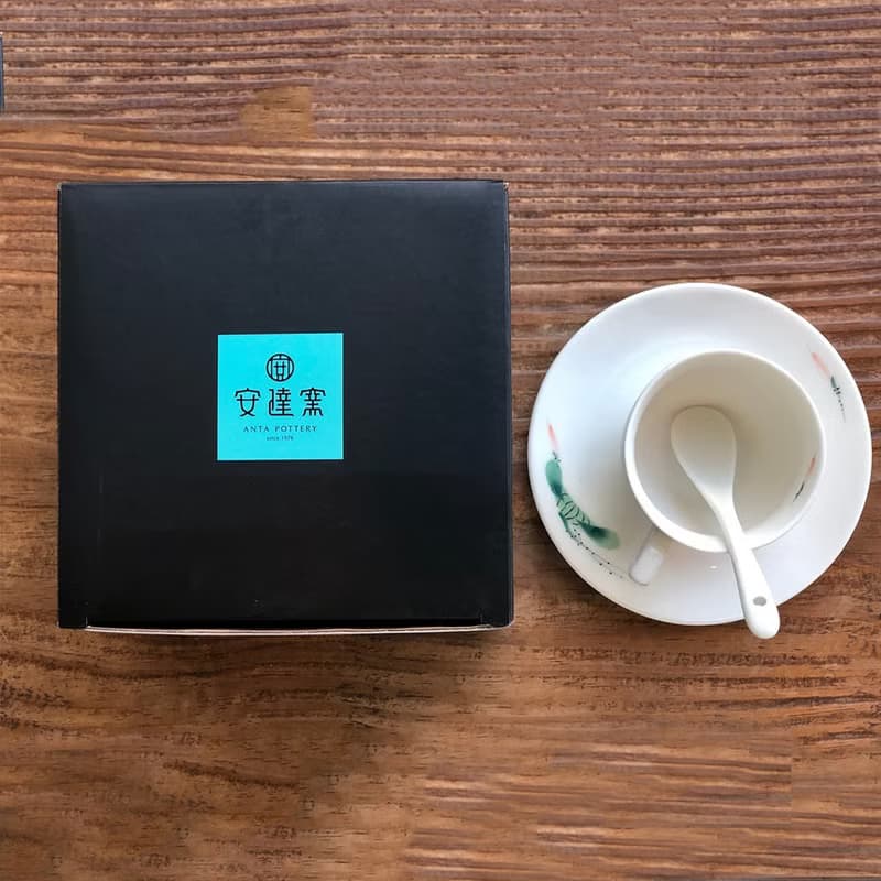 安達窯-繪荷咖啡杯盤組