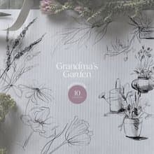 Garden clipart. Floral illustration digital