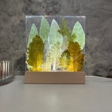 樹葉繪畫小森林系列/環氧樹脂裝飾夜燈