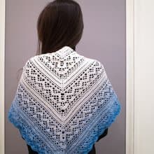 漸層色-三角披肩-編織-編織披肩