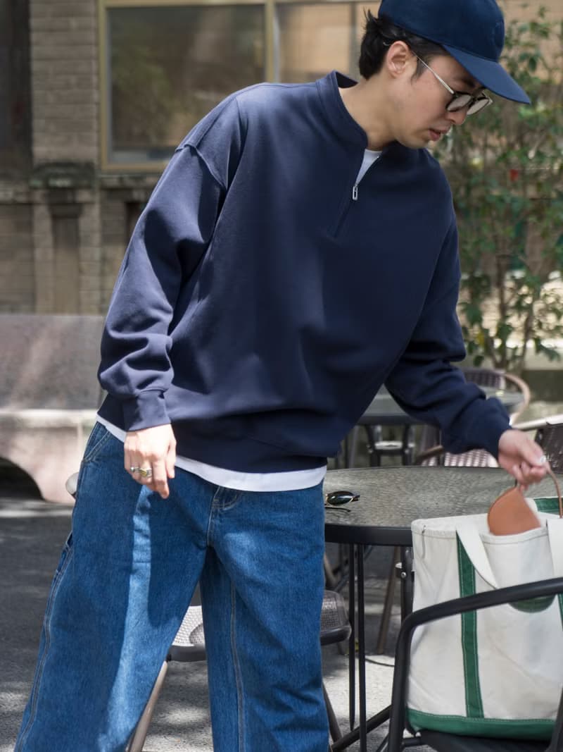 Hoody Cityboy 純色立領半拉鏈套頭衛衣 秋冬日系城市男孩寬松款
